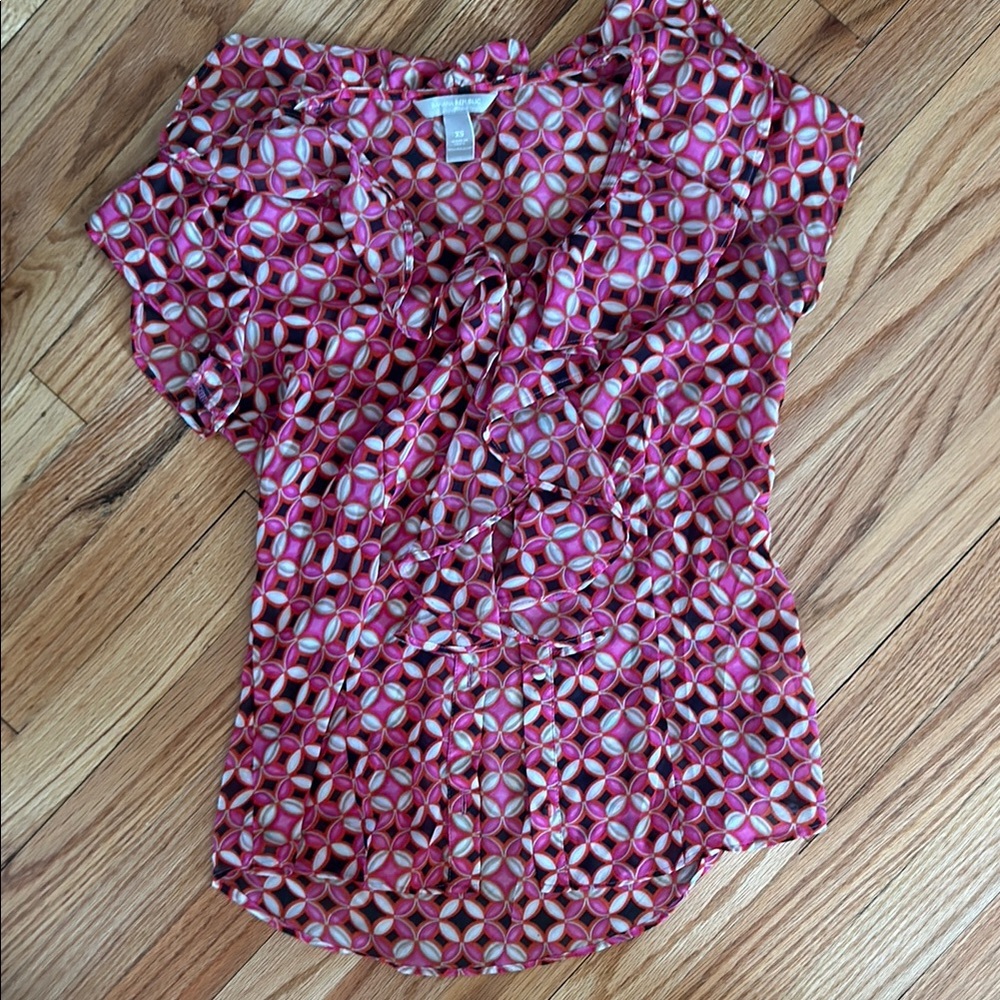 Stylish Pink Patterned Women's Top